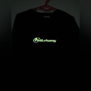 Rare Vintage Billabong Navy Glow in the Dark Logo Crewneck Sweatshirt